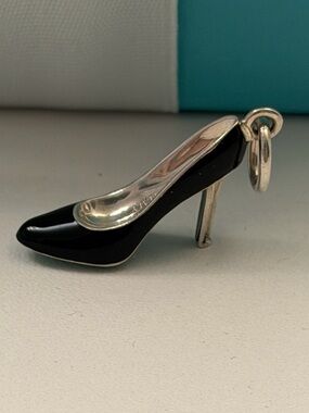Authentic Tiffany & Co. Blue Enamel Stiletto Heel Shoe